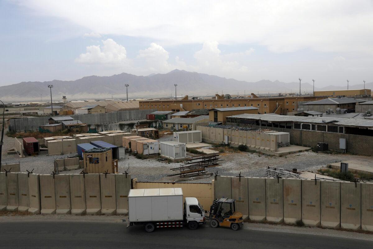 Part of the sprawling Bagram Air Base is seen after the American military departed, in Afghanistan, on July 5, 2021. (Rahmat Gul/AP Photo)
