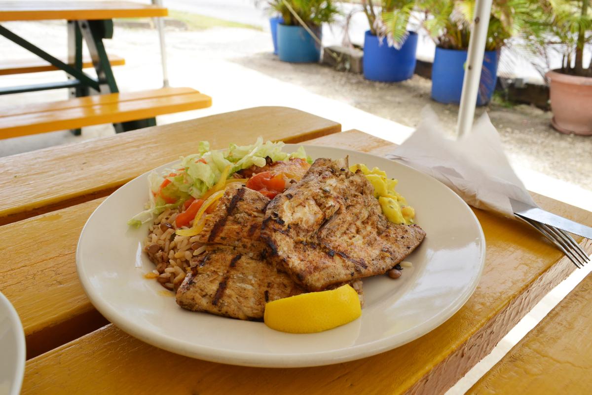 Rice and fish. (Courtesy of Barbados Tourism Marketing Inc.)