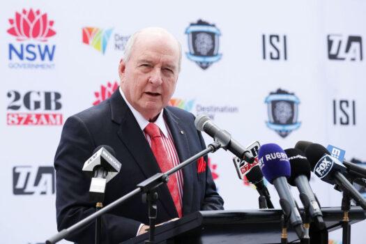 Alan Jones speaks to the media during a Wallabies & Barbarians media opportunity at Sydney Cricket Ground, Australia, on October 13, 2017 (Matt King/Getty Images)