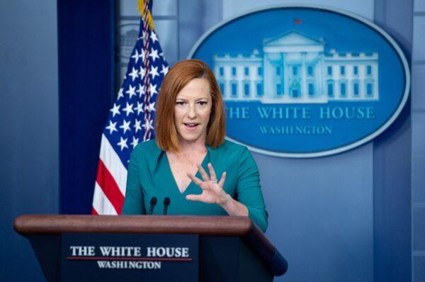 White House Press Secretary Jen Psaki holds the daily press briefing in the Brady Press Briefing Room of the White House in Washington, D.C., July 6, 2021. (Saul Loeb/AFP via Getty Images)