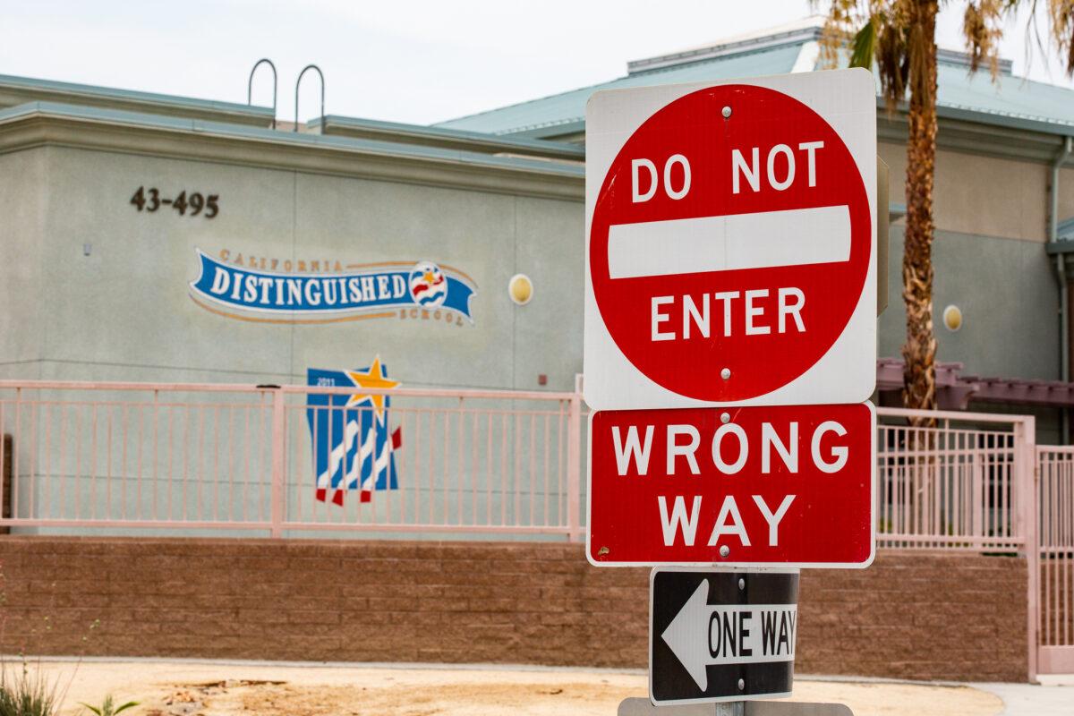 A file photo of a middle school in La Quinta, Calif., on June 16, 2021. (John Fredricks/The Epoch Times)