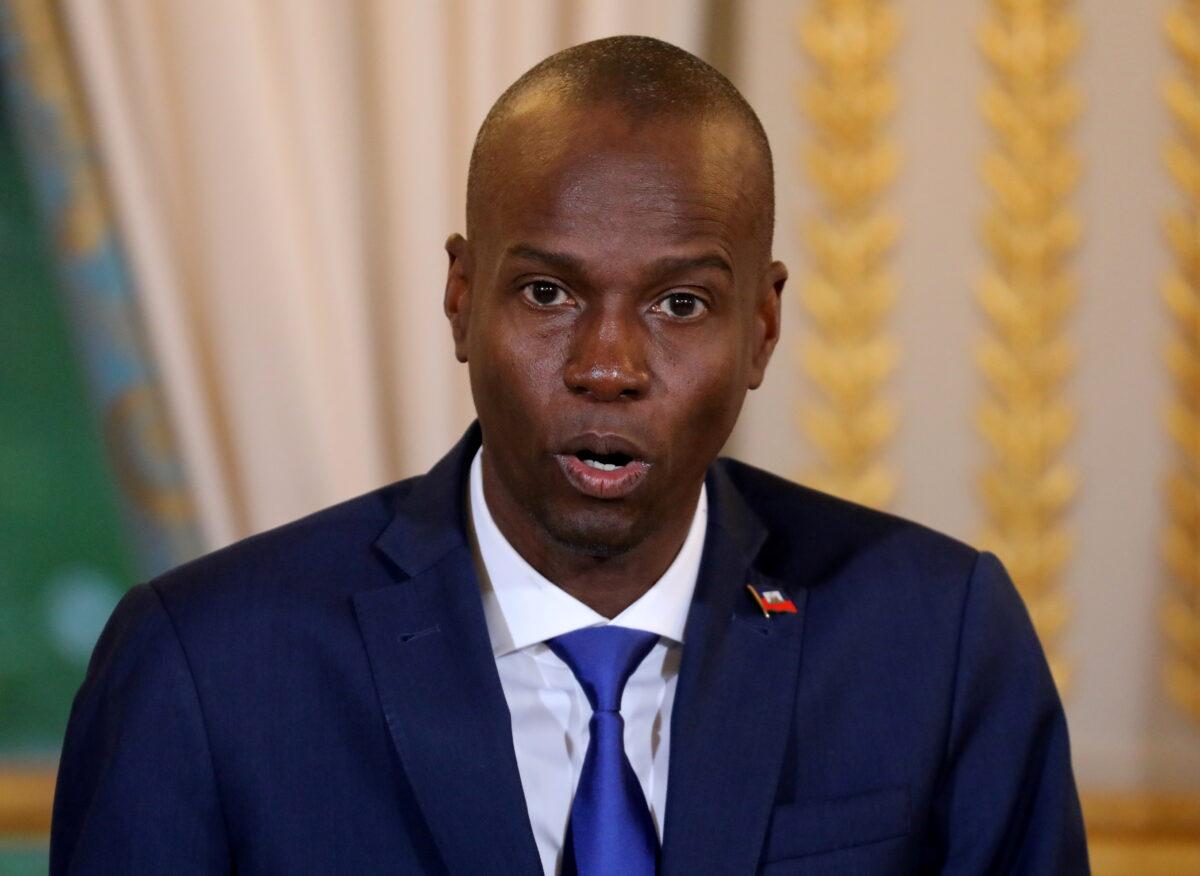 Haitian President Moise Jovenel speaks during a press conference at the Elysee Palace in Paris, France, on Dec. 11, 2017. (Ludovic Marin/Reuters)