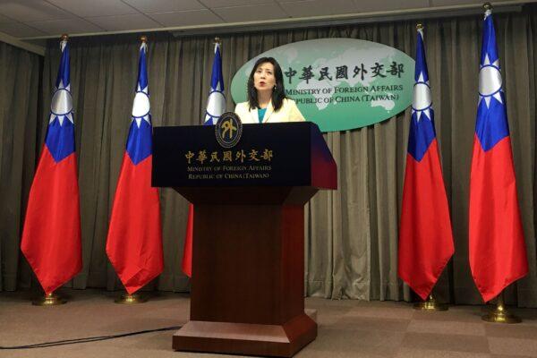 Taiwan Foreign Ministry Spokeswoman Joanne Ou speaks at a news conference in Taipei, Taiwan, on Feb. 11, 2020. (Ben Blanchard/Reuters)