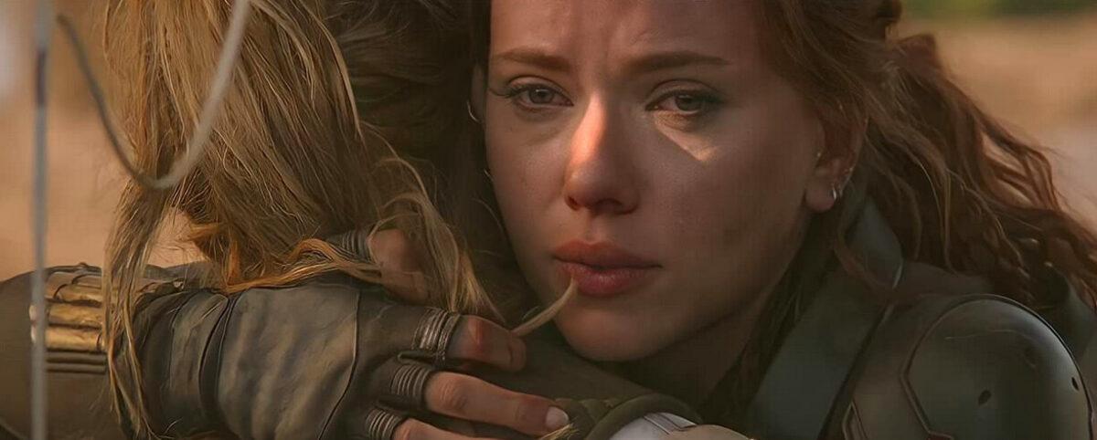 Black Widow (Scarlett Johansson, R) and Yelena Belova (Florence Pugh) in “Black Widow.” (Marvel/DisneyPlus)