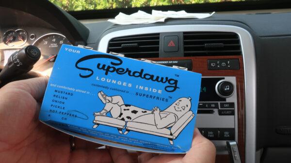 Superdawg's dogs and fries come in a handy little cardboard box. (Kevin Revolinski)