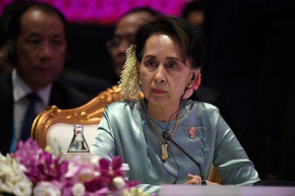 State Counsellor of Burma Aung San Suu Kyi attends the 22nd ASEAN Plus Three Summit in Bangkok, Thailand, on Nov. 4, 2019. (Chalinee Thirasupa/Reuters)
