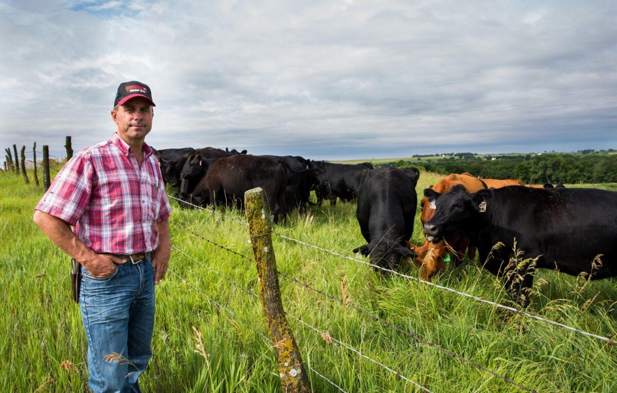 Cattle farmer Rod Christen at his farm in southern Nebraska on June 25, 2021. (Petr Svab/The Epoch Times)