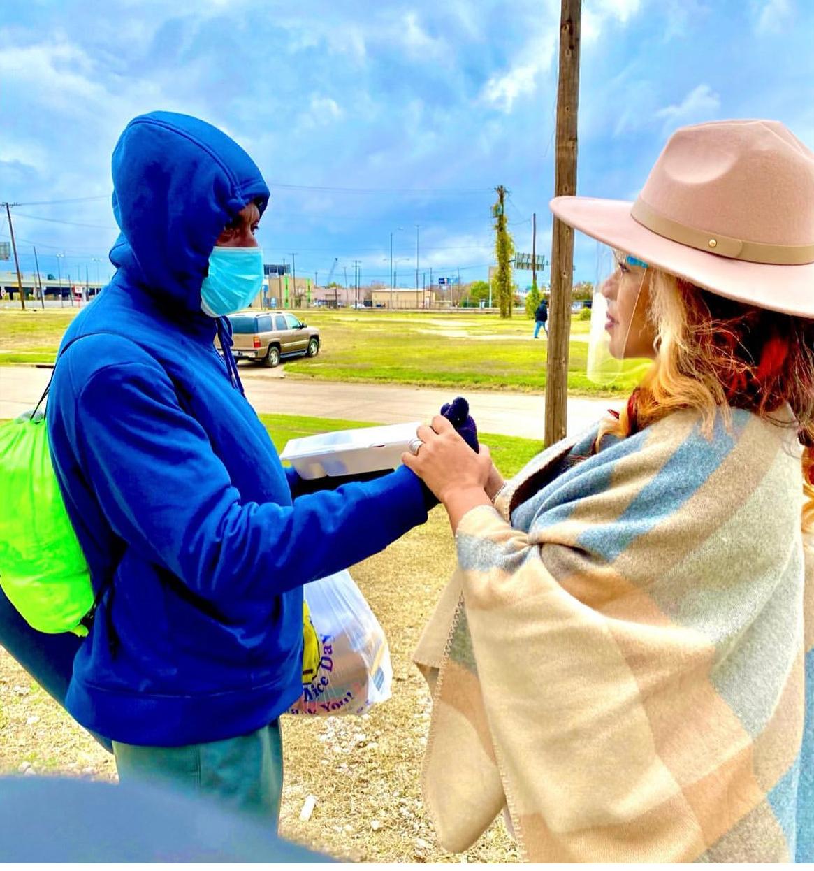 Owens assists homeless youth. (Courtesy of LeTitia Owens)