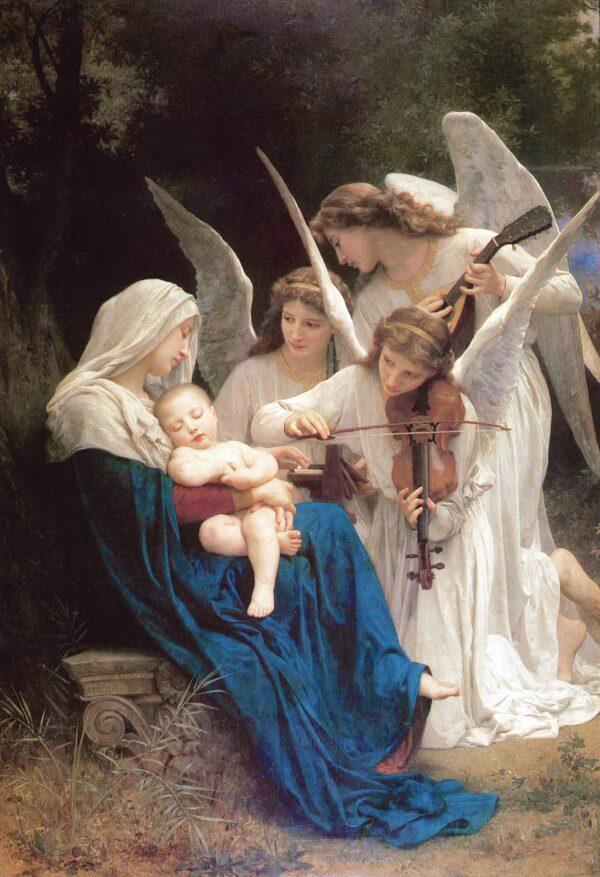 “The Virgin With Angels (Song of Angels),” 1881, by William Bouguereau. Oil, 84 inches by 60 inches. Forest Lawn Museum, California. (Public Domain)