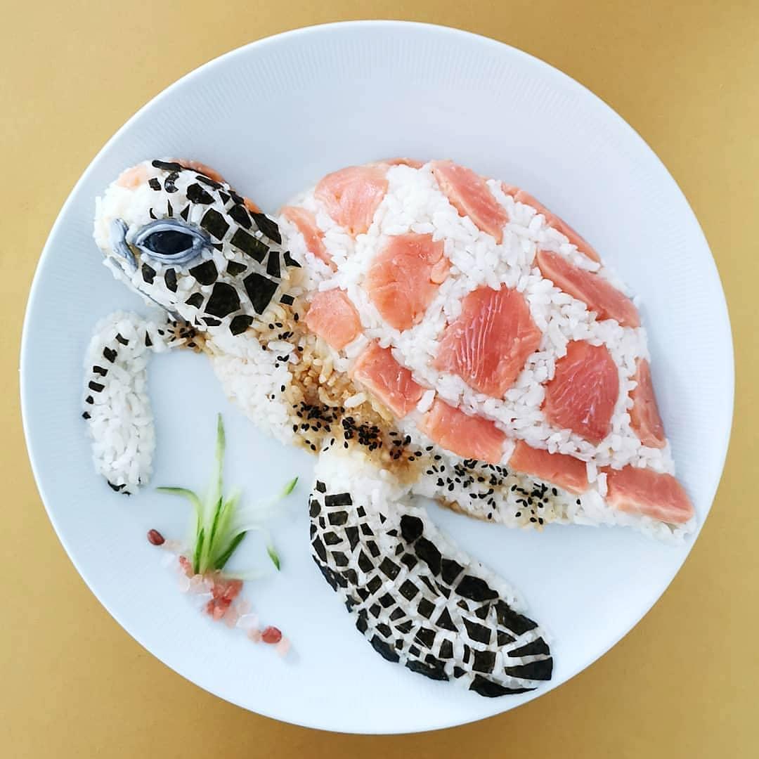 Jolanda's meal prep themed on World Turtle Day. (Courtesy of <a href="https://www.instagram.com/demealprepper/">Jolanda Stokkermans</a>)