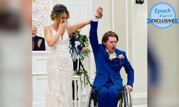Video: Paralyzed Groom Surprises Bride by Standing and Embracing Her for First Dance