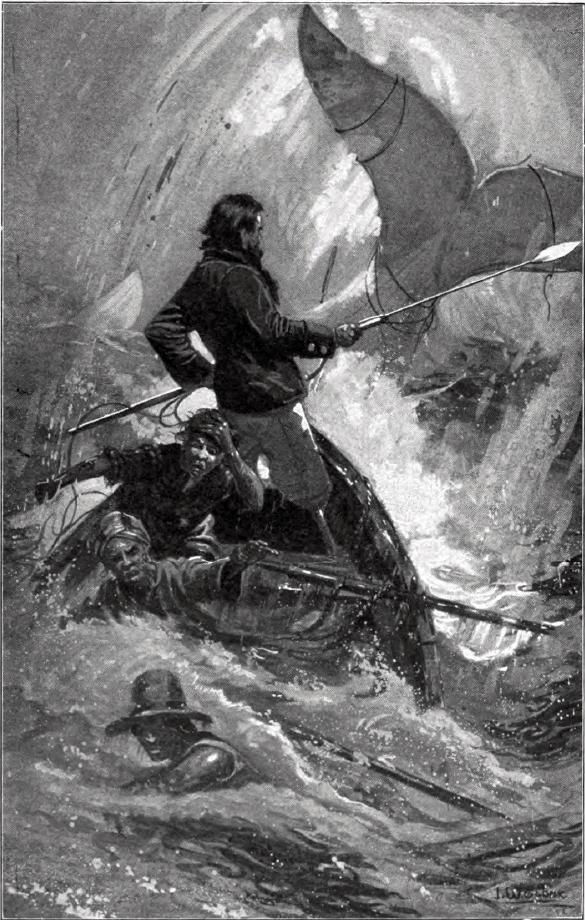 Captain Ahab fighting Moby Dick, as illustrated in a 1902 edition of “Moby Dick.” Charles Scribner's Sons, New York. (Public Domain)