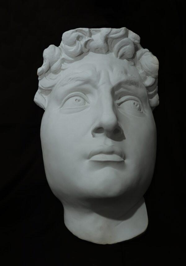 Plaster cast mask of "David" by Michelangelo; 27 inches by 18 inches. (Courtesy of Justin Ryan Kendall)