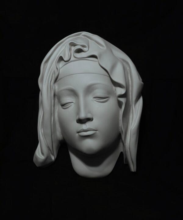 Plaster cast mask of Mary from the "Pietà" by Michelangelo; 14 inches by 10 inches.  (Courtesy of Justin Ryan Kendall)