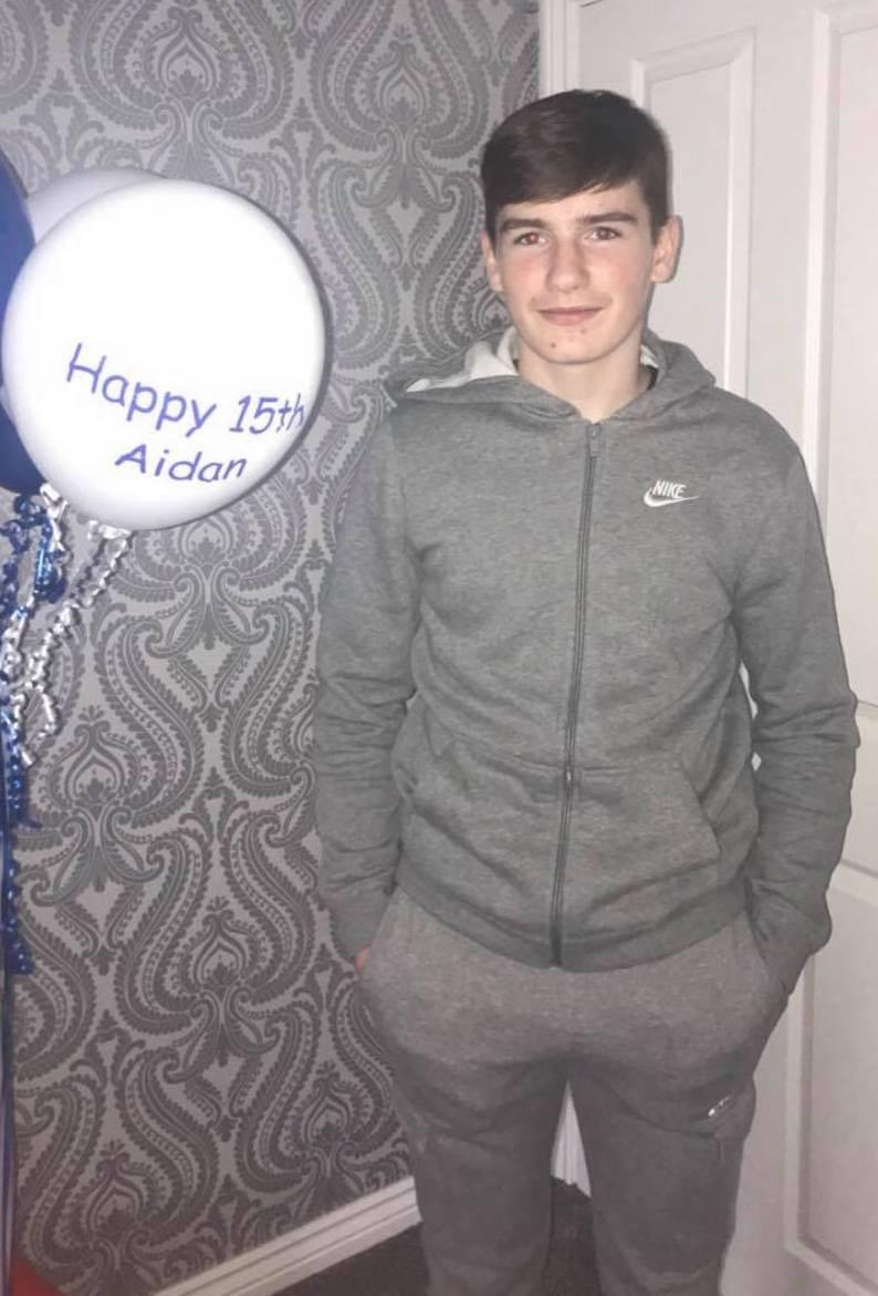 Aidan Hogg on his 15th birthday before he was diagnosed with leukemia. (Courtesy of <a href="https://www.facebook.com/emms.flowers">Emma Davidson</a>)
