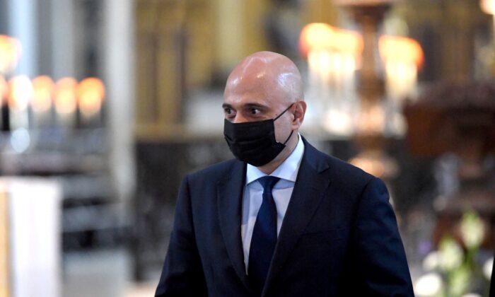 UK Health Minister Javid Tests Positive for COVID-19