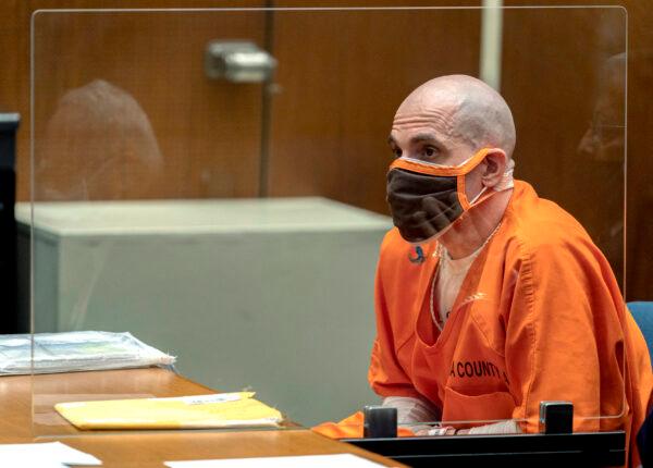 Michael Thomas Gargiulo listens during a sentencing hearing at Los Angeles Superior Court, on July 16, 2021. (Damian Dovarganes/AP Photo)