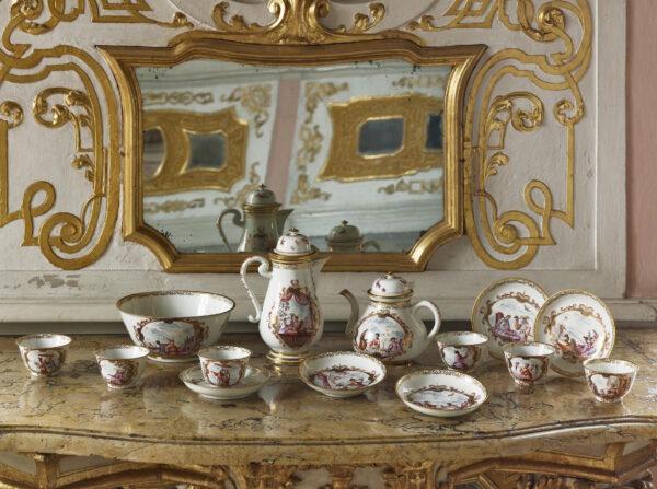 The margravine’s prized collection of early Meissen porcelain is the largest in the world. Some 160 early examples have survived and are on display. Sibylla Augusta is thought to have been one of the first customers of the factory founded in 1710 in Albrechtsburg in Meissen, Germany. (Martine Beck/State palaces and gardens of Baden-Württemberg)