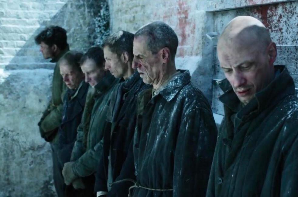 Men awaiting execution in a labor camp in "The Death of Stalin." (Entertainment One Films)