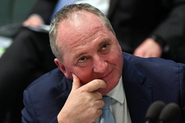 Australia’s Deputy Prime Minister Barnaby Joyce during Question Time in the House of Representatives at Parliament House in Canberra, Australia, on June 23, 2021. (Sam Mooy/Getty Images)