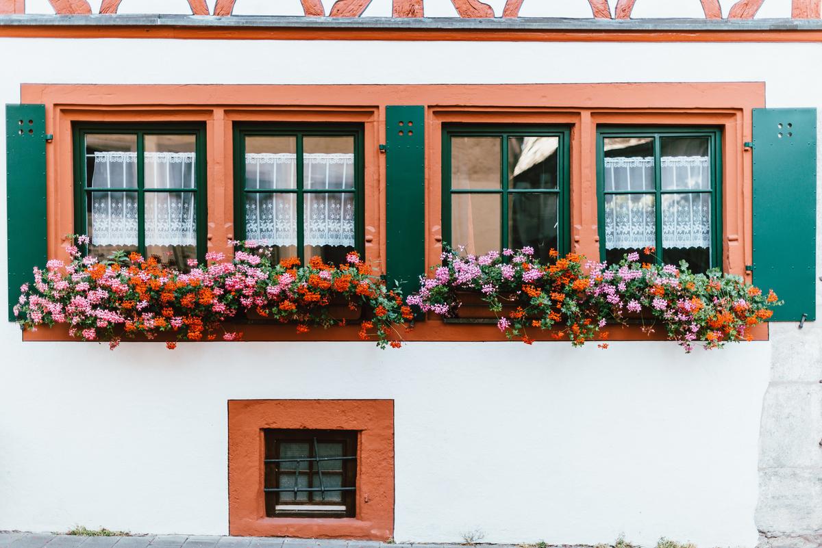 Don't underestimate how heavy a window box can be—it's filled with soil and plants, and gets even heavier when watered. (Roman Kraft/Unsplash)