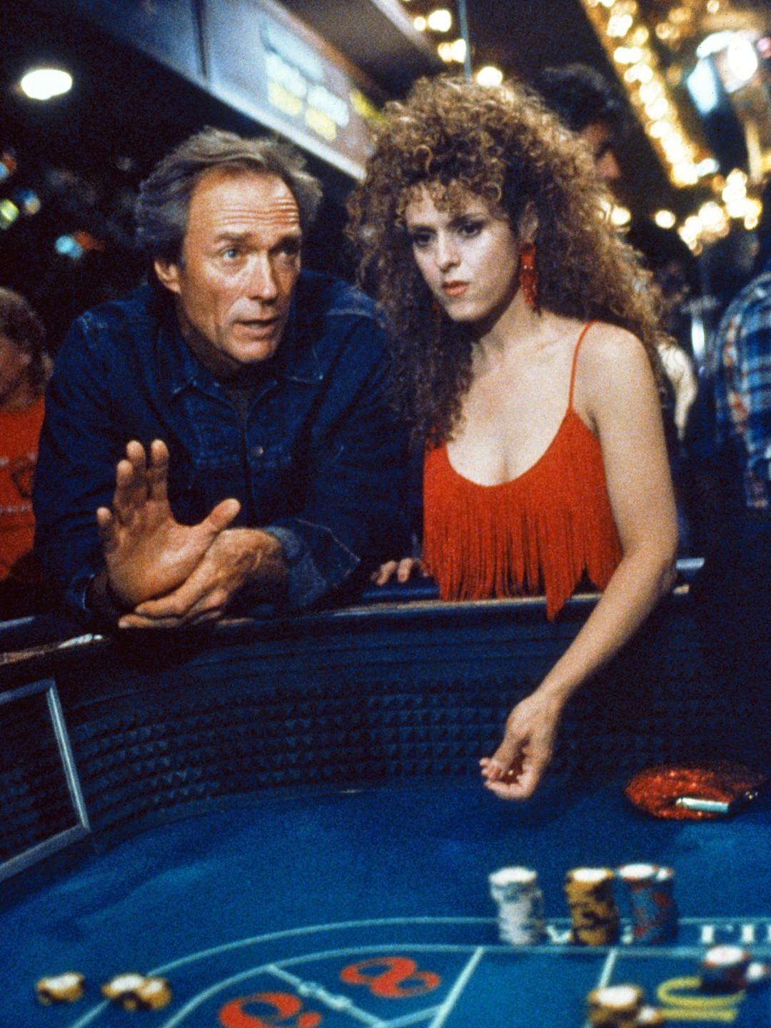 Tom Nowak (Clint Eastwood, L) and Lou Ann McGuinn (Bernadette Peters), in "Pink Cadillac." (Malpaso Productions/Warner Bros.)