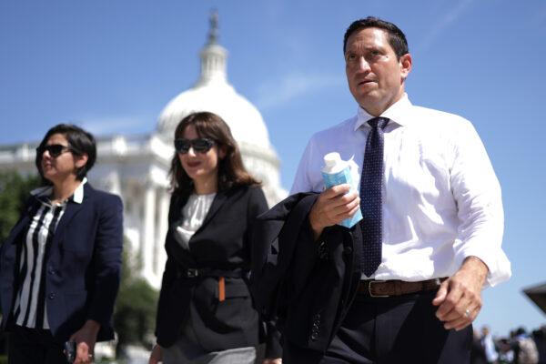 State Rep. Trey Martinez Fischer (R-Texas) leaves after a news conference on voting rights outside the U.S. Capitol in Washington on July 13, 2021. (Alex Wong/Getty Images)