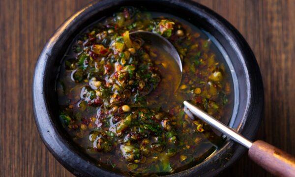 Chermoula is a North African sauce of fresh herbs, citrus, and spices. (Jack Jelly/Shutterstock)