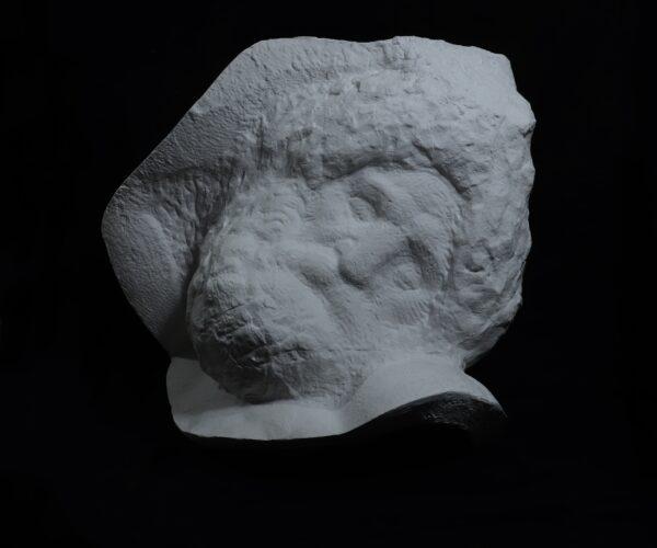 Plaster cast mask of "The Bearded Slave" by Michelangelo; 24 inches by 20 inches. (Courtesy of Justin Ryan Kendall)