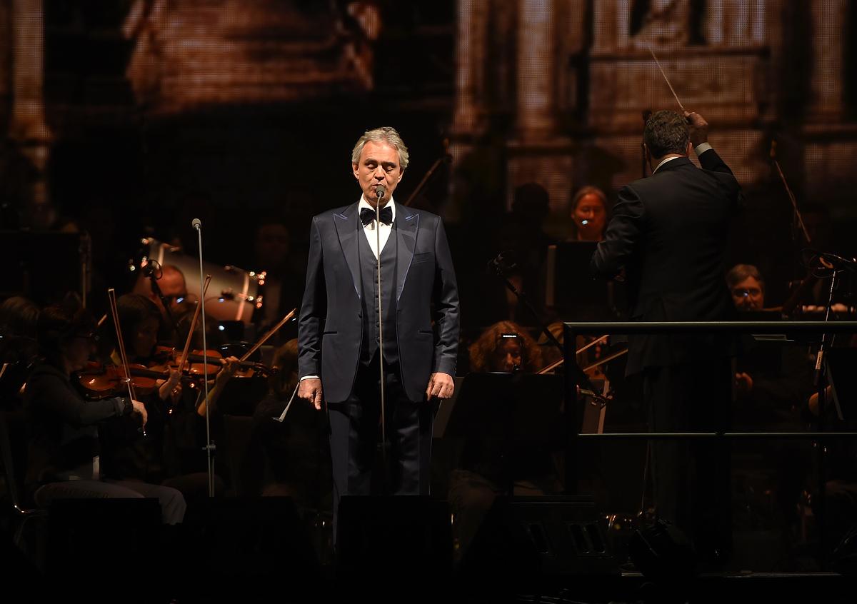 Tenor Andrea Bocelli performs in concert at Madison Square Garden on Dec. 13, 2017, in New York City. (Michael Loccisano/Getty Images)