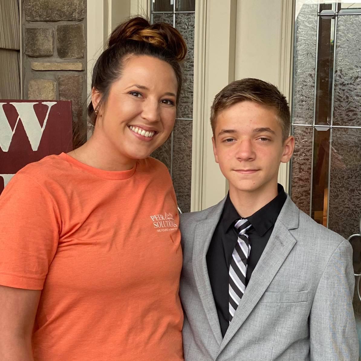 Shay Walters with her 12-year-old son, Tyce. (Courtesy of <a href="https://www.facebook.com/fromprison2purpose/">Shay Walters</a>)