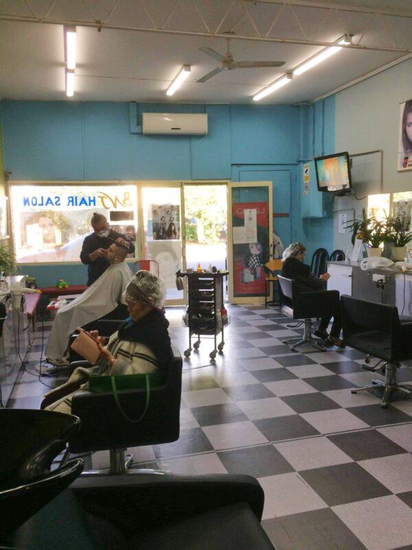 Nam Nguyen's barbershop before lockdown (Supplied).
