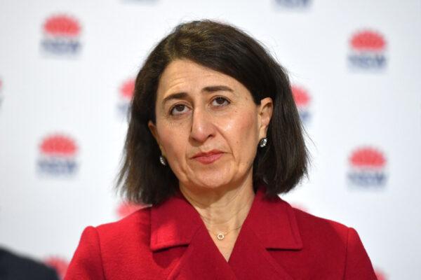 NSW Premier Gladys Berejiklian at a press conference to provide a COVID-19 update in Sydney, Australia, on July 23, 2021. (AAP Image/Pool/Mick Tsikas)
