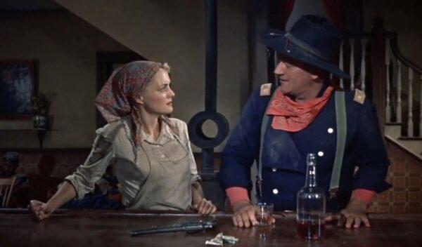 Southern belle Hannah Hunter (Constance Towers) comes to respect Col. Marlowe (John Wayne). (United Artists)
