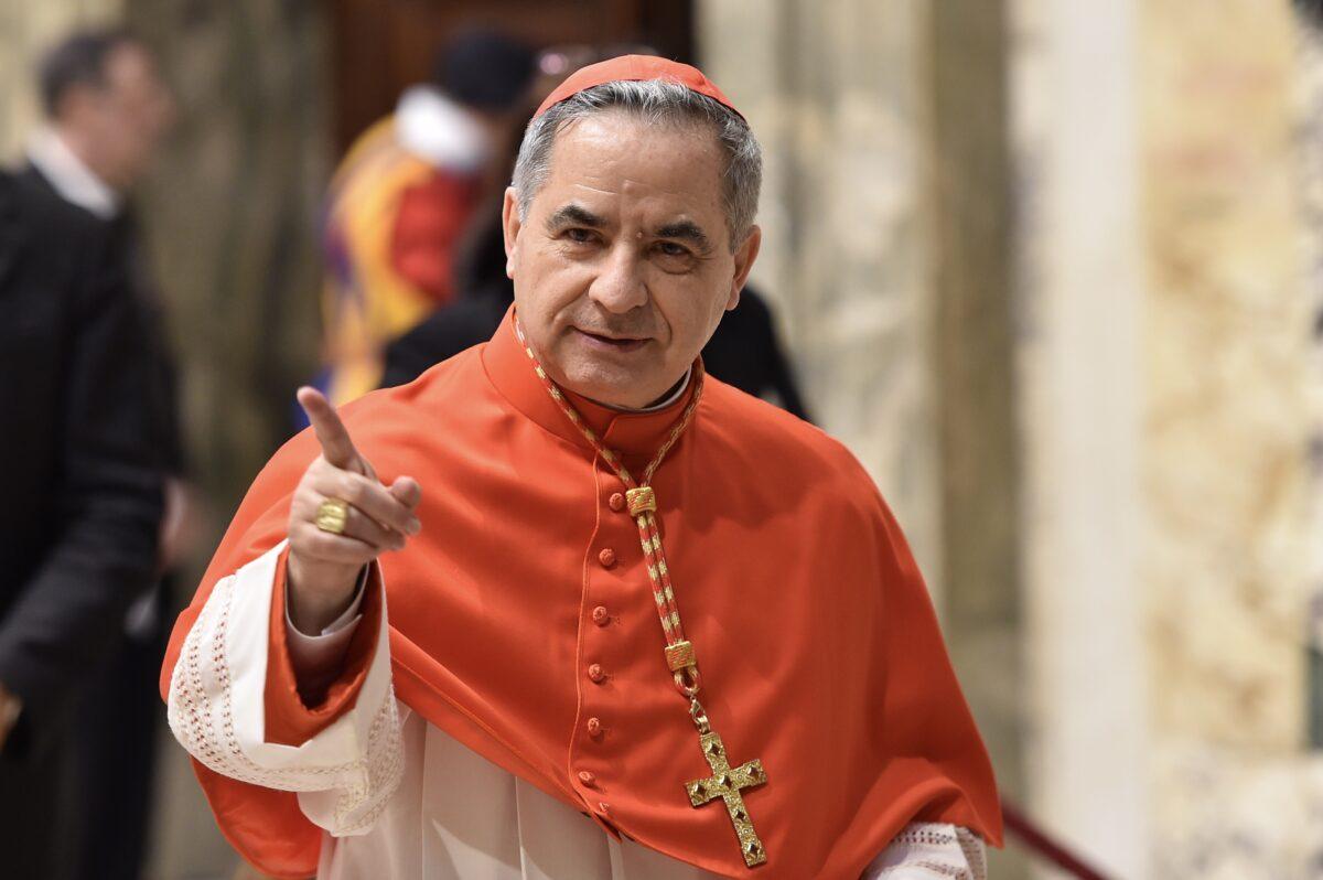 Newly elevated Cardinal Giovanni Angelo Becciu in the Apostolic Palace at St Peter's Basilica in the Vatican on June 28, 2018. (Andreas Solaro/AFP via Getty Images)