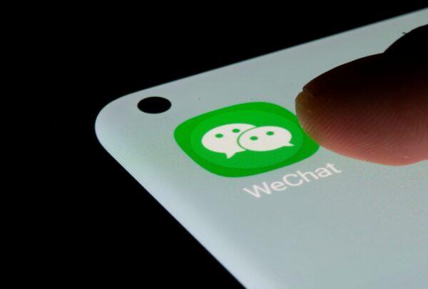  WeChat app is seen on a smartphone on July 13, 2021. (Dado Ruvic/Reuters)