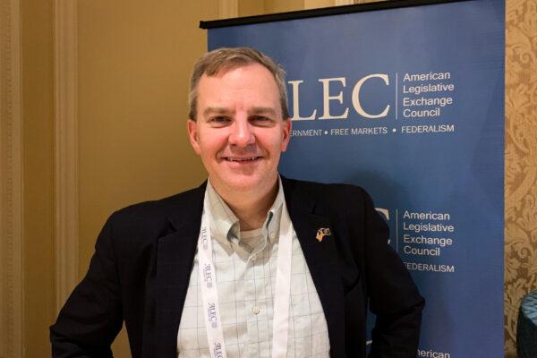 Utah state Sen. Lincoln Fillmore at the American Legislative Exchange Council (ALEC) annual meeting in Salt Lake City on July 28, 2021. (Emel Akan/The Epoch Times)