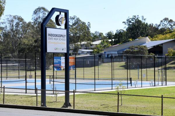 A view of Indooroopilly State High School in Brisbane, Australia, on July 30, 2021. (AAP Image/Dan Peled)