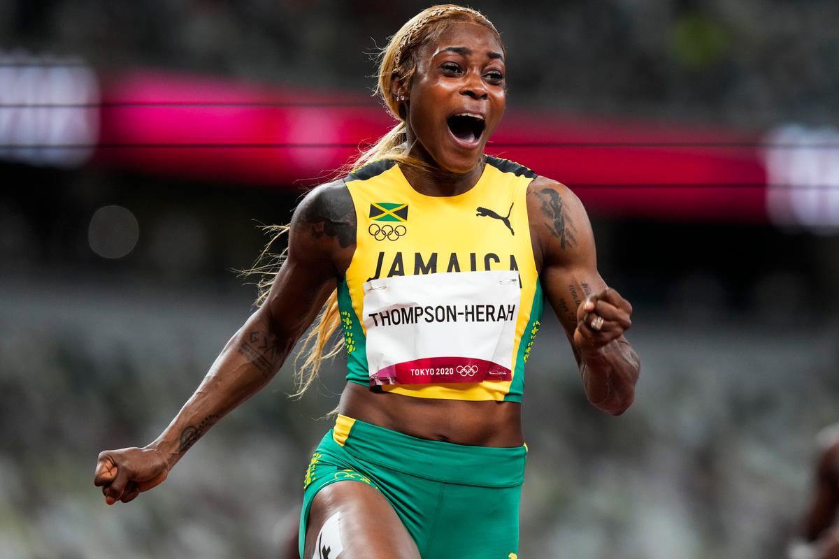 Thompson-Herah Breaks Flo Jo’s Olympic Record in Women’s 100