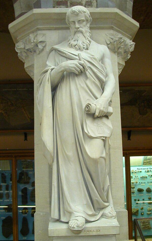 A 19th-century statue of Euclid by Joseph Durham, at the Oxford University Museum of Natural History. (Public Domain)