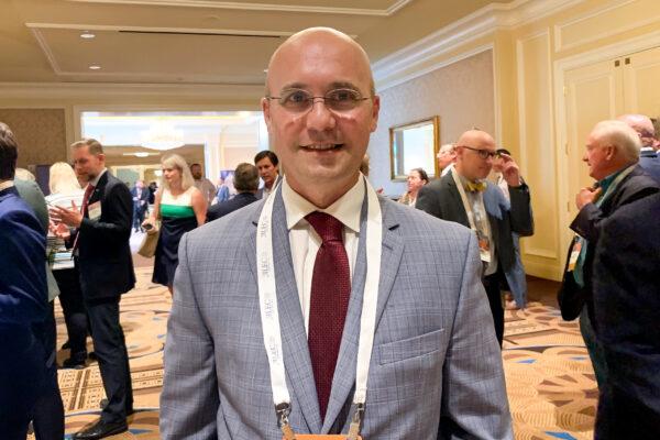 Mark Wright, Louisiana state lawmaker, at the American Legislative Exchange Council (ALEC) annual meeting in Salt Lake City on July 29, 2021. (Emel Akan/The Epoch Times)
