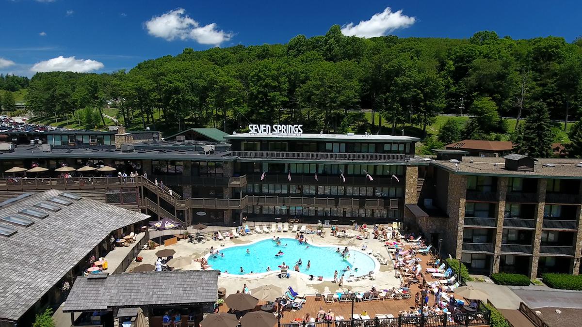 The Bavarian Beach Pool at the Seven Springs Mountain Resort in southwestern, PA. (Courtesy of Seven Springs)