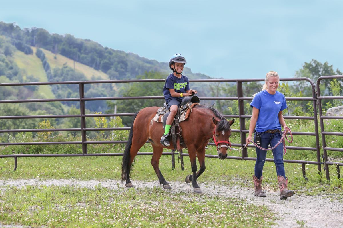 Horseback riding is one of the many ways to connect with nature at Seven Springs Mountain Resort. (Courtesy of Seven Springs)