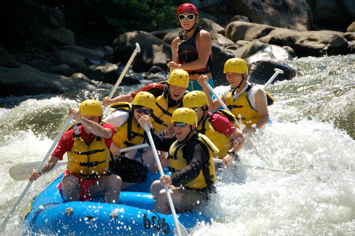 White water rafting is a fun way to bond with your group. (Courtesy of Seven Springs)