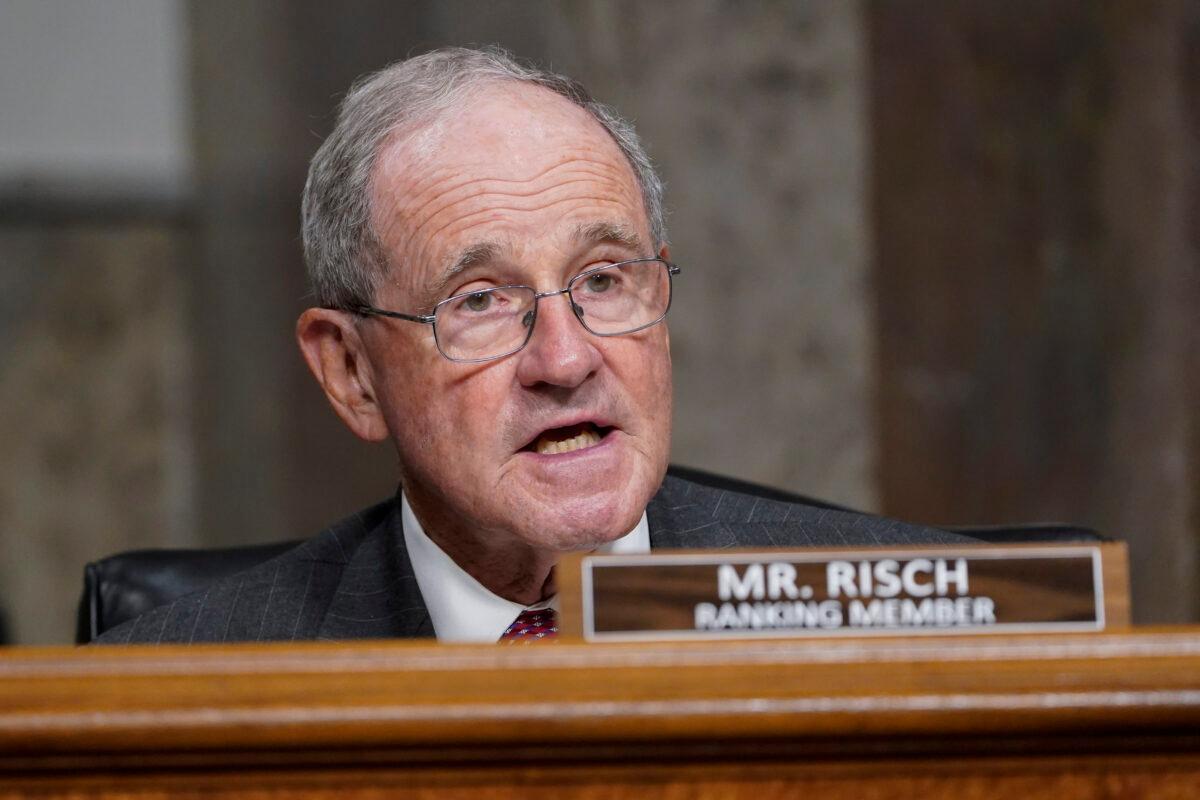 Sen. Jim Risch (R-Idaho) on Capitol Hill on April 27, 2021. (Susan Walsh-Pool/Getty Images)