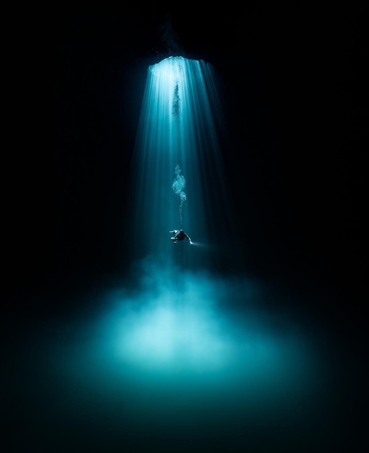 Underwater photographer Martin Broen captured unique caves in Mexico that look like something out of science fiction beneath our feet. (Caters News)