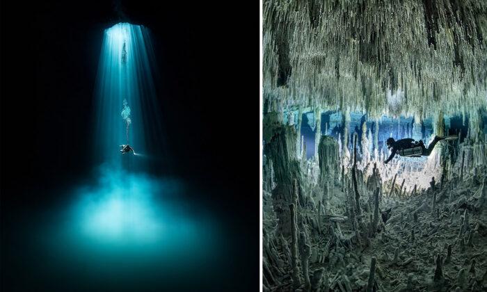 Diver Explores Underwater Caves in Mexico—and the Photos Are Unreal