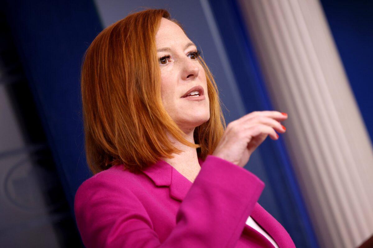 White House press secretary Jen Psaki answers questions in Washington on Aug. 4, 2021. (Win McNamee/Getty Images)