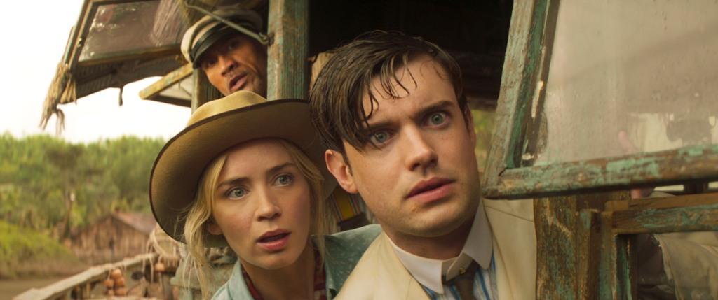 Dwyane Johnson (above), Emily Blunt, and Jack Whitehall appear in another over-the-top Disney adventure. (Walt Disney Studios Motion Pictures)