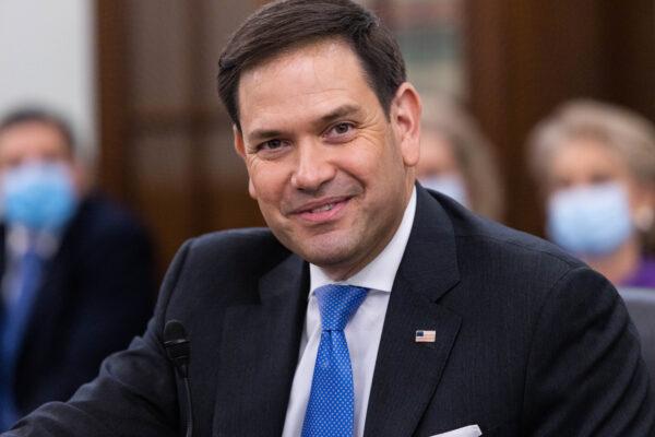 Sen. Marco Rubio (R-Fla.) speaks at a hearing on Capitol Hill in Washington, on April 21, 2021. (Graeme Jennings-Pool/Getty Images)
